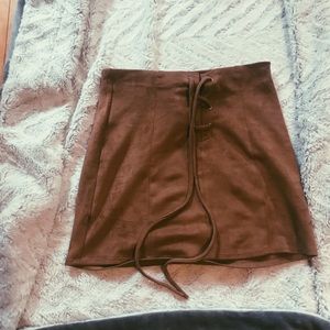 🍑 Cute Suede Tan Mini Skirt 🍑